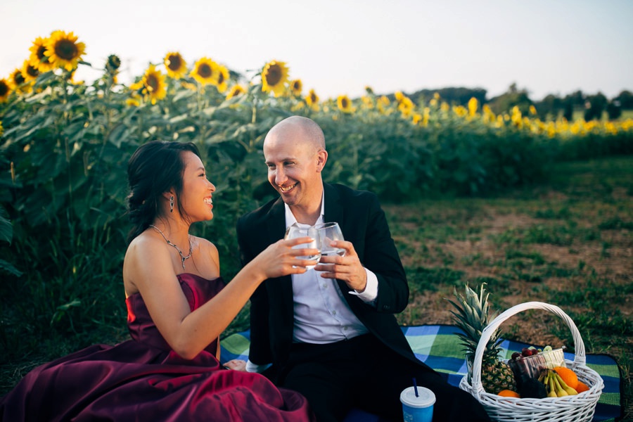 Image of Malisa + Mat | Sunflower Field Engagement | Washington DC Wedding Photography Malisa + Mat | Sunflower Field Engagement | Washington DC Wedding Photography