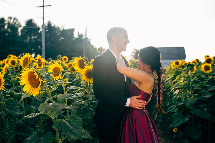 Image of Malisa + Mat | Sunflower Field Engagement | Washington DC Wedding Photography Malisa + Mat | Sunflower Field Engagement | Washington DC Wedding Photography