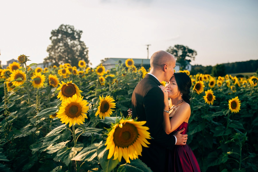 Image of Malisa + Mat | Sunflower Field Engagement | Washington DC Wedding Photography Malisa + Mat | Sunflower Field Engagement | Washington DC Wedding Photography