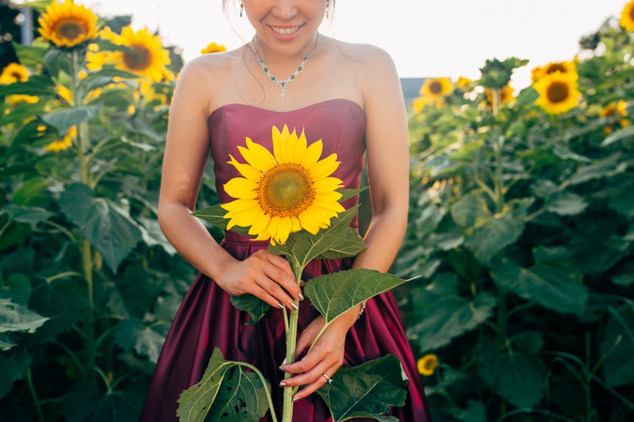 Image of Malisa + Mat | Sunflower Field Engagement | Washington DC Wedding Photography Malisa + Mat | Sunflower Field Engagement | Washington DC Wedding Photography