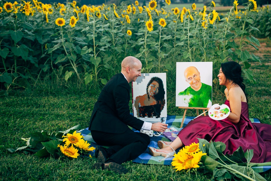 Image of Malisa + Mat | Sunflower Field Engagement | Washington DC Wedding Photography Malisa + Mat | Sunflower Field Engagement | Washington DC Wedding Photography