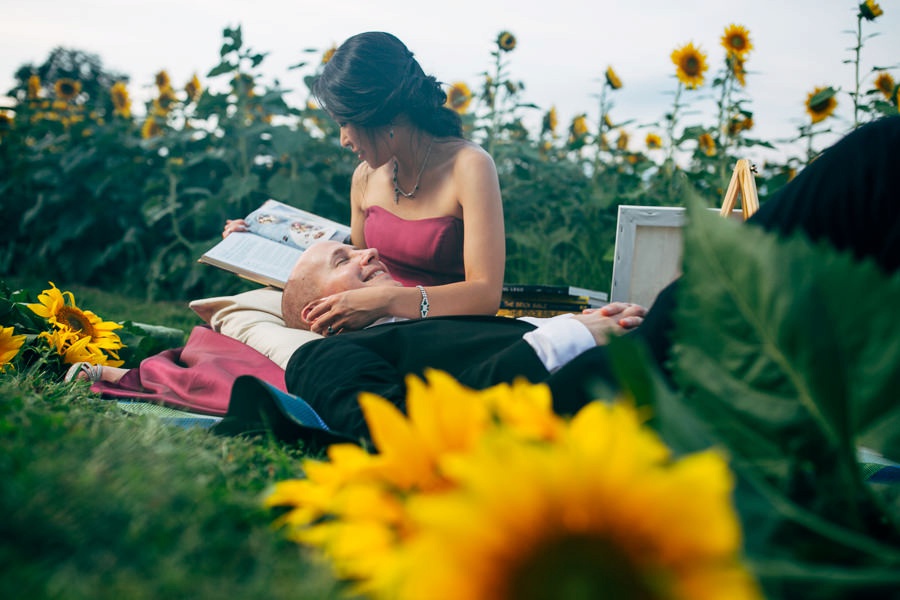 Image of Malisa + Mat | Sunflower Field Engagement | Washington DC Wedding Photography Malisa + Mat | Sunflower Field Engagement | Washington DC Wedding Photography