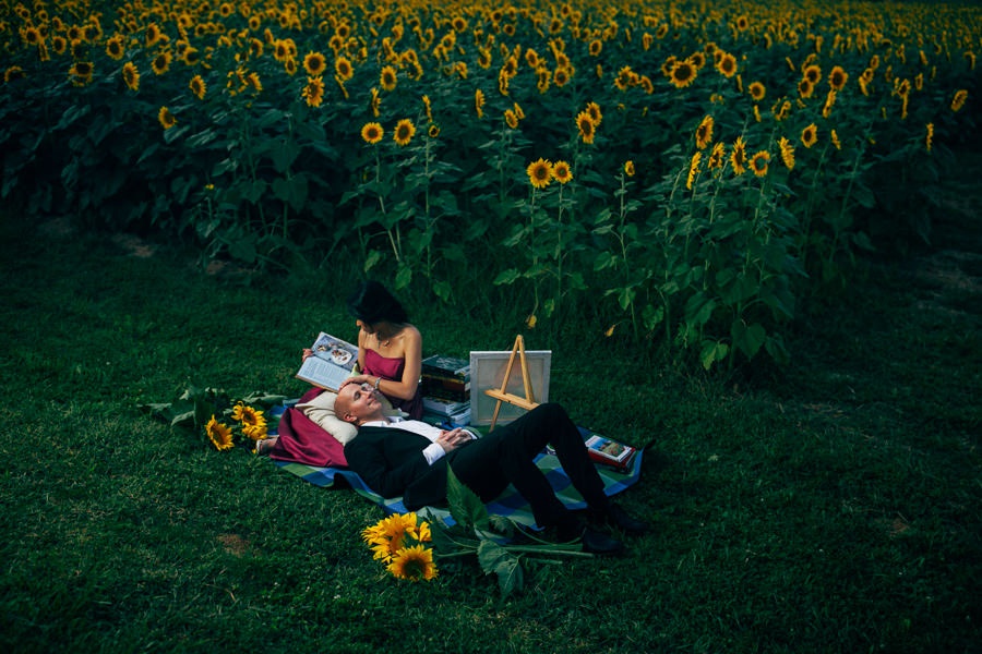 Image of Malisa + Mat | Sunflower Field Engagement | Washington DC Wedding Photography Malisa + Mat | Sunflower Field Engagement | Washington DC Wedding Photography